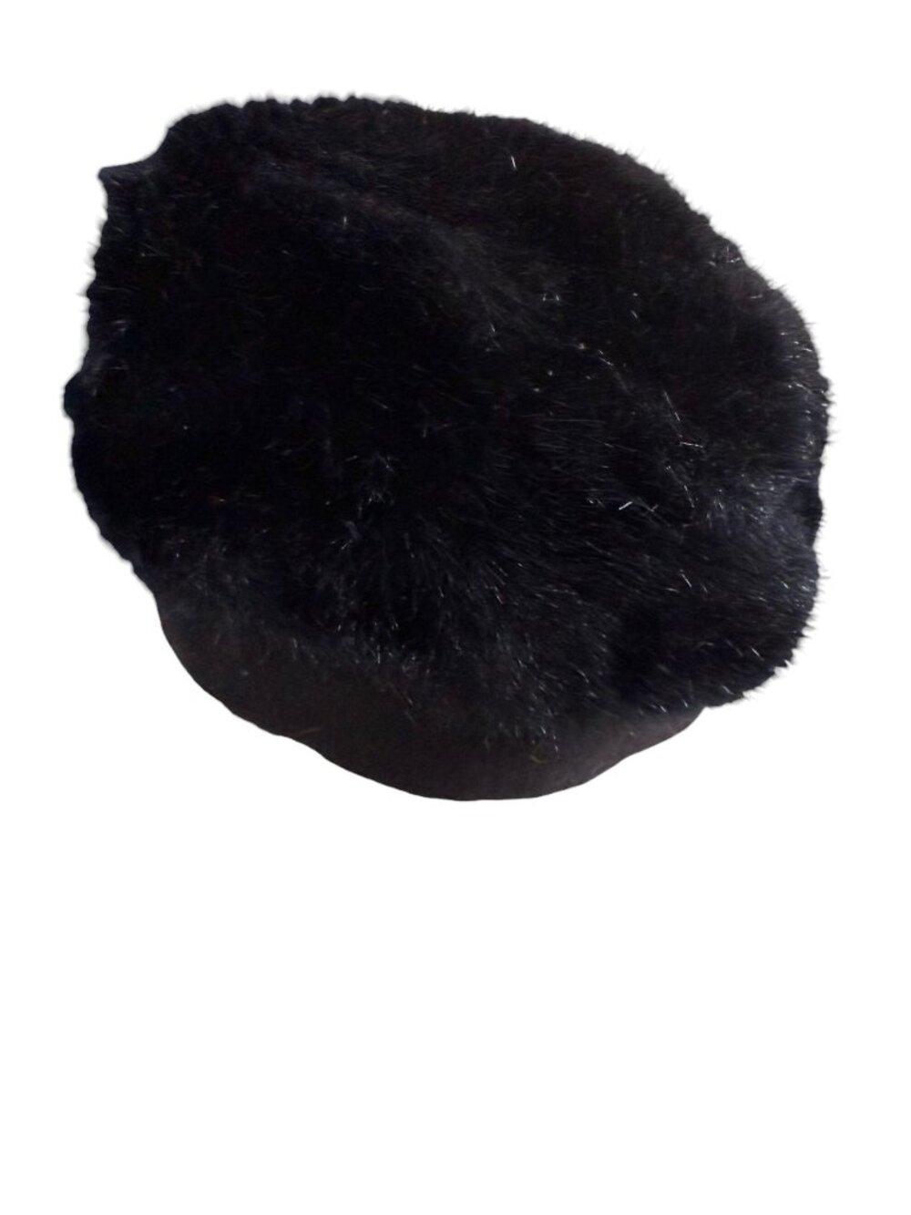 Vintage 1950s 1960s Black Faux Fur Toque Cossack Pillbox Hat 22 Inch - Picture 3 of 9